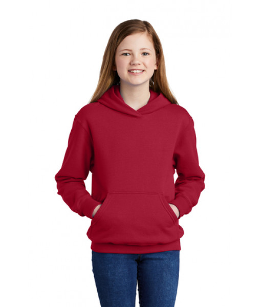 Port & Company - Youth Core Fleece Pullover Hooded Sweatshirt.  PC90YH